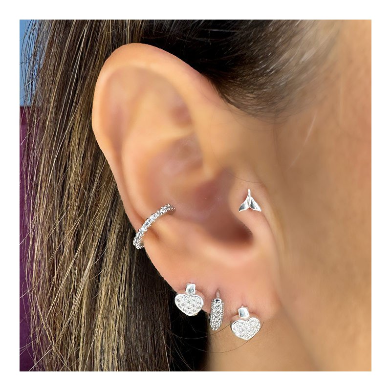 Piercing para Orelha - Rabo de Sereia em Prata 925 - 6ORE926