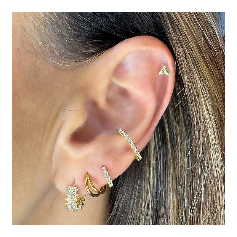 Piercing para Orelha - Rabo de Sereia em Prata 925 - 6ORE926