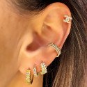 Piercing  Conch Argolinha Clicker Luxuosa Cravejada - 100% em Titânio PVD GOLD - 6ORE940