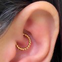 Piercing para Daith ou Septo - Argolinha Clicker com Bolinhas - Aço Cirúrgico - 6ORE949