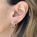 Piercing Argolinha com Pingente Palito - Titânio - 6ORE953