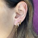 Piercing Argolinha com Pingente Palito - Titânio - 6ORE953
