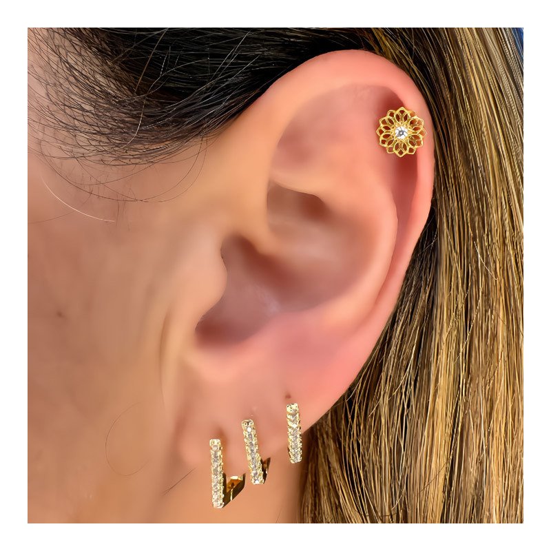 Piercing Flor Mandala em Titânio - 6ORE962