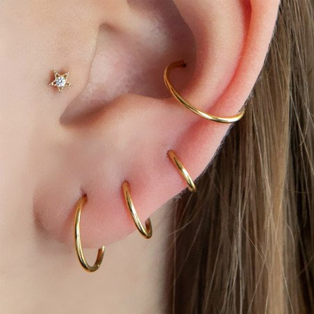 Piercing Argola 1.0mm Segmento Articulado em Titânio PVD GOLD - 6ORE577