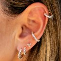Piercing  Conch ou Hélix Argolinha Clicker Luxuosa Zircônias Grandes - 100% em Titânio - 6ORE985