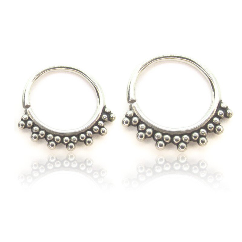 Piercing para Daith ou Septo - Argolinha Tribal de Torção - Aço Cirúrgico - 6ORE990