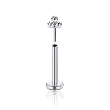Piercing Labret em Titânio - Trillion  - Natural ou PVD Gold - 7TRG128