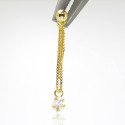 Piercing de Orelha Hélix - Correntes em Prata com Pingente em Zircônia Banhado a Ouro - 6ORE992