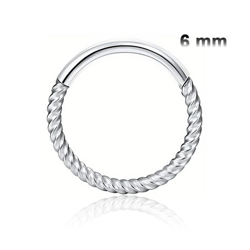 Piercing Mini Argola Náutica Clicker Articulado em Aço - 6ORE629