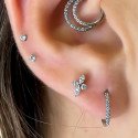 Piercing de Tragus em Titânio - Labret Estrela Polar - Rosca Interna - 7TRG195