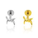 Piercing  Labret Arame Farpado Luxo em Titânio - 6ORE1007
