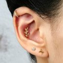 Piercing  Labret Arame Farpado Luxo em Titânio - 6ORE1007