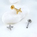Piercing  Labret Arame Farpado Luxo em Titânio - 6ORE1007