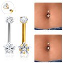 Mini Piercing para Umbigo - Estrela em Zircônia - 1MIN42