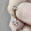 Mini Piercing para Umbigo - Estrela em Zircônia - 1MIN42