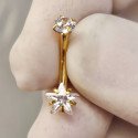 Mini Piercing para Umbigo - Estrela em Zircônia - 1MIN42