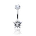 Mini Piercing para Umbigo - Estrela em Zircônia - 1MIN42