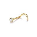 Piercings de Nariz Pontão - Titânio - Zircônia - 2NAA115