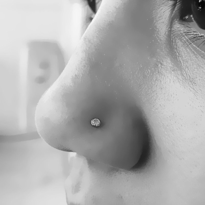 Piercings de Nariz Pontão - Titânio - Zircônia - 2NAA115