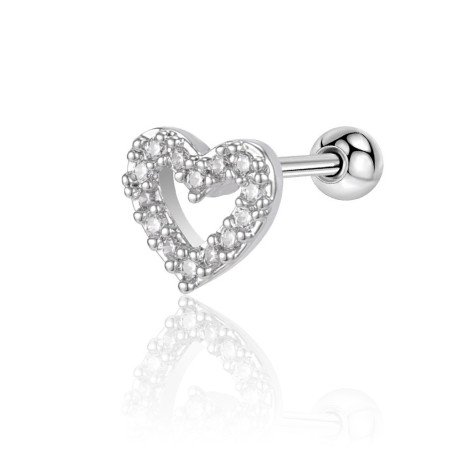 Piercing para Orelha com Lindo Coração - 6ORE353