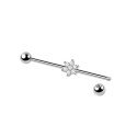 Outros Piercings - Transversal - Flor com Cristais  - 5TRA103