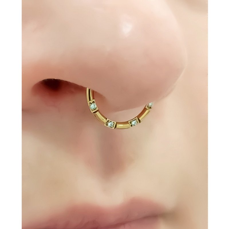 Piercing para Daith ou Septo - Argolinha Clicker - Aço Cirúrgico - 6ORE1019