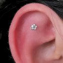 Piercing de Orelha - Labret Mini Flor Delicada com 5 Pétalas - Rosca Interna - 6ORE1020