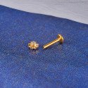 Piercing de Orelha - Labret Flor Delicada com 6 Pétalas - Rosca Interna - 6ORE1022