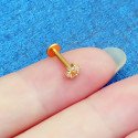 Piercing de Orelha - Labret Flor Delicada com 6 Pétalas - Rosca Interna - 6ORE1022