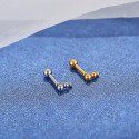 Mini Piercing de Orelha - 3 Bolinhas Decrescentes - Aço Cirúrgico - 6ORE1024