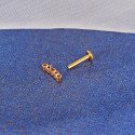 Piercing de Orelha - Labret Cluster 5 Zircônias - Rosca Interna - 6ORE1025