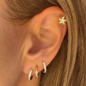 Piercing de Orelha - Florzinha tipo Laço cravejada de Zircônia - 6ORE1031