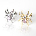 Piercing para Orelha Labret  - Aranha Luxuosa com Zircônias - Titânio - 6ORE1033