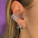 Piercing para Orelha Labret  - Aranha Luxuosa com Zircônias - Titânio - 6ORE1033