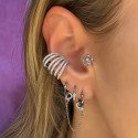 Piercing para Orelha Labret  - Aranha Luxuosa com Zircônias - Titânio - 6ORE1033