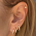 Piercing de Orelha - Flor com Zircônias - 6ORE1036