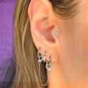 Piercing de Orelha - Flor com Zircônias - 6ORE1036