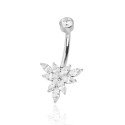 Piercing de Umbigo 100% em Titânio com Zircônias - 1SIM135