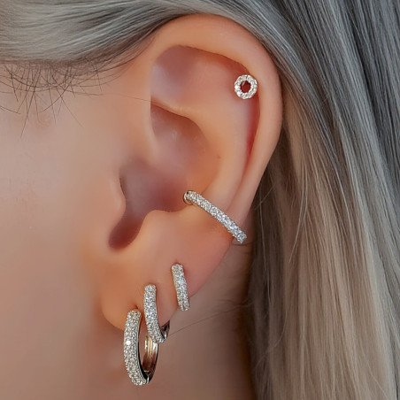 Piercing para Orelha - Círculo Fashion em Prata 925 - 6ORE1040