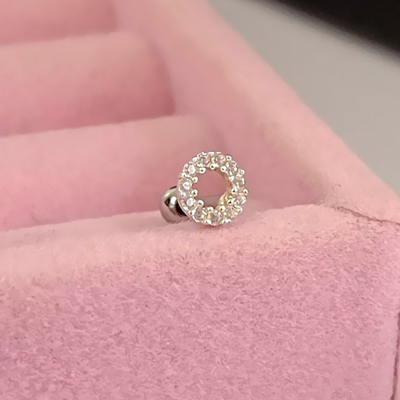 Piercing para Orelha - Círculo Fashion em Prata 925 - 6ORE1040