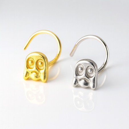 Piercings de Nariz - Fantasminha do Pacman - Prata 925 - 2NAA119