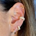 Piercing para Orelha - Lacinho com Zircônias - Dourado - 6ORE1049