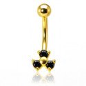 Piercing Rook / Íntimo Genital Banhado a Ouro - Trillion - Christina - 18INT29