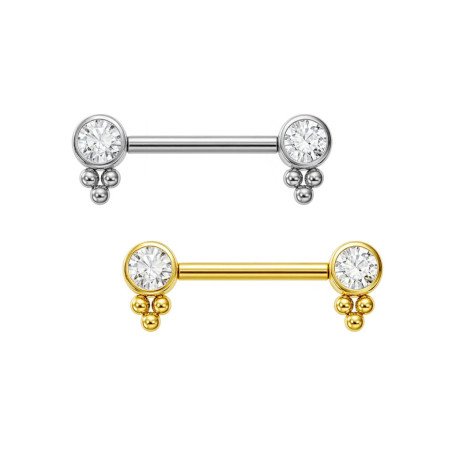 Piercing para Mamilo - Pin Push em Titânio - 14MAM33