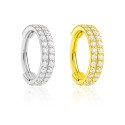 Piercing Conch Argolinha Clicker Dupla Cravejada - 100% em Titânio - 6ORE1055