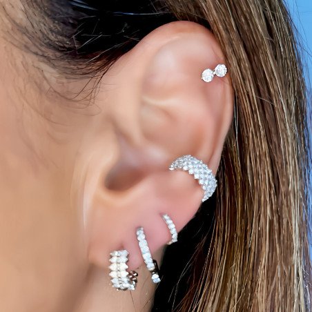 Piercing para Orelha Fake Luxo Cravejado – Brilho sem Furo - 6ORE1056