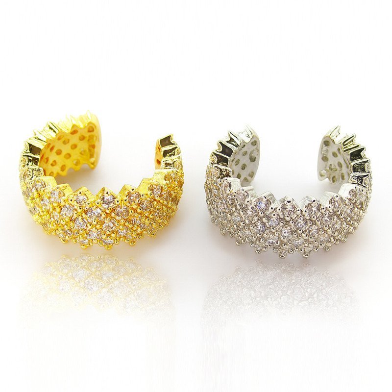 Piercing para Orelha Fake Luxo Cravejado – Brilho sem Furo - 6ORE1056
