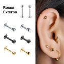Piercing Labret Bolinha em Aço Cirúrgico - 7TRG276