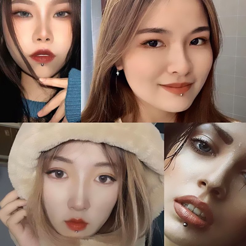 Piercing Labret Bolinha em Aço Cirúrgico - 7TRG276