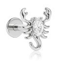 Piercing Labret Escorpião em Titânio -  7TRG278